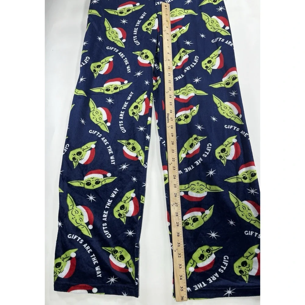 Star‎ Wars The Child Christmas Pajama Pants Men's 2XL Baby Yoda Grogu Blue Minky